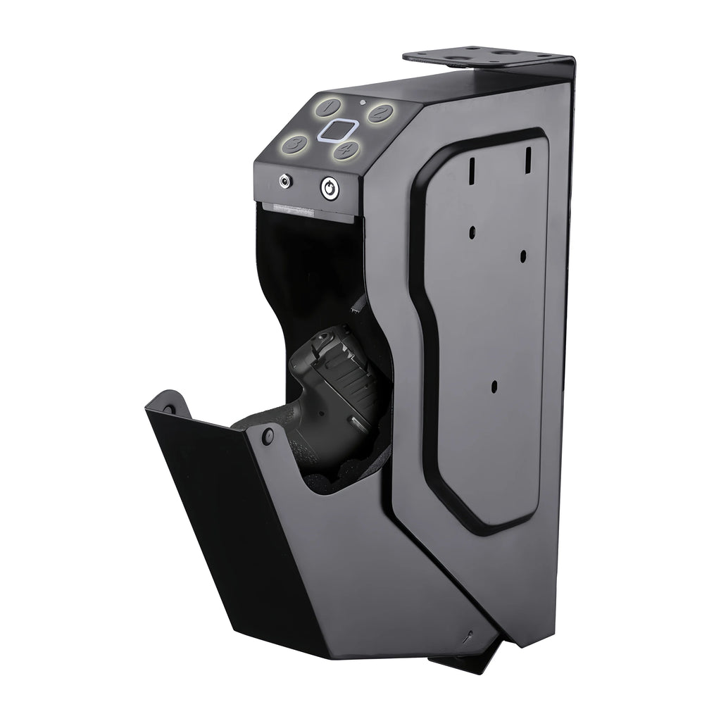 Gun Safes Pistol Box Biometric Fingerprint/Password Steel Gun Box Unlock Anti-Burglary with Keys Strongbox For Desk Cabinet