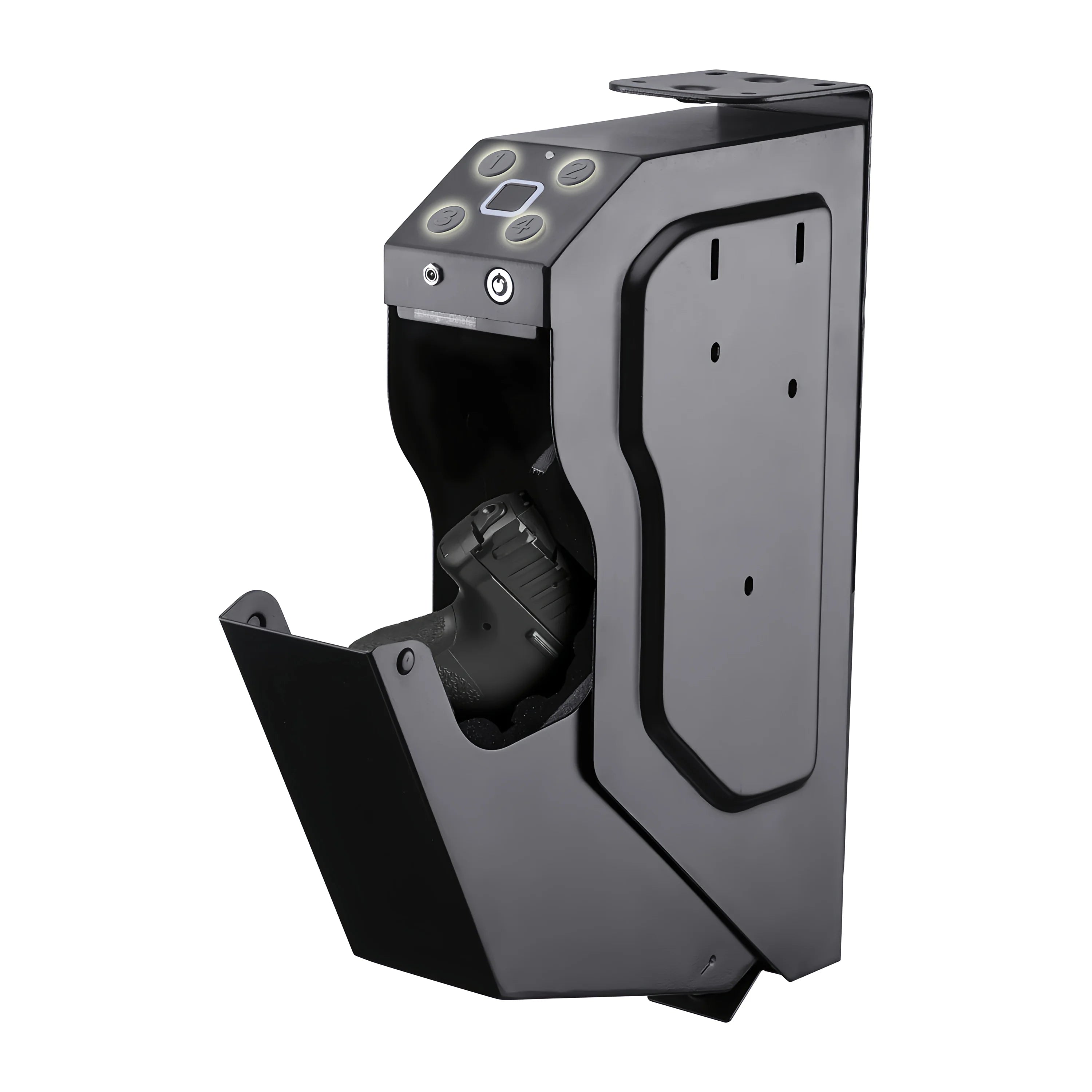 Gun Safes Pistol Box Biometric Fingerprint/Password Steel Gun Box Unlock Anti-Burglary with Keys Strongbox For Desk Cabinet