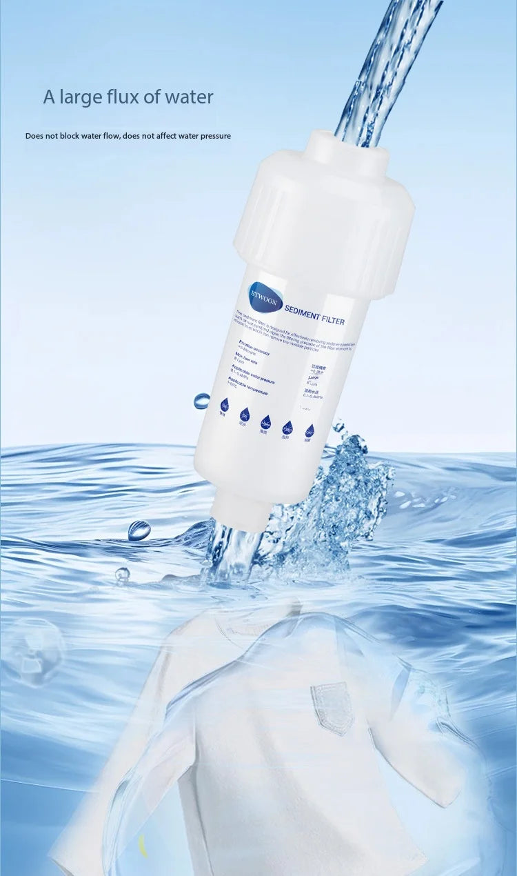 Household Water Purifier Pre Filter For Shower Washing Machine Toilet Explosion Proof Tap Water Chlorine Removal