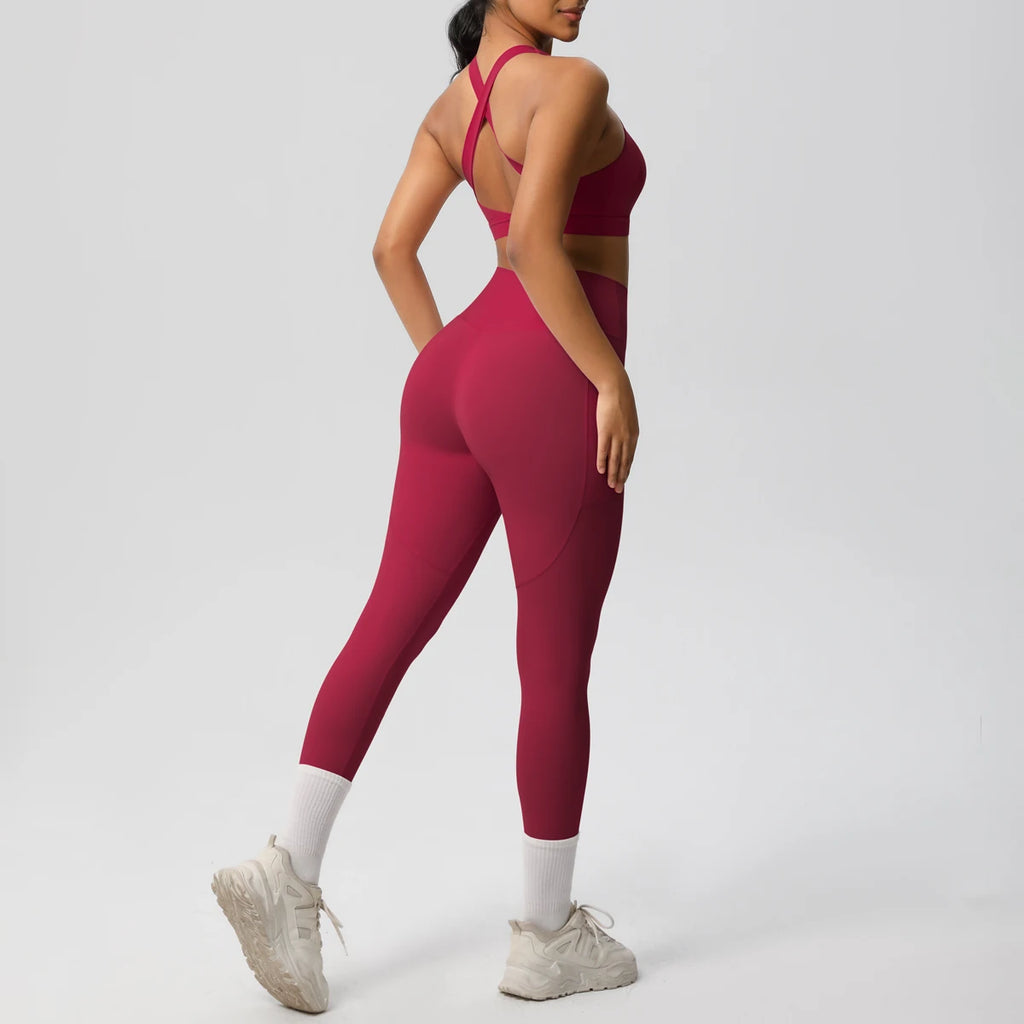 Yoga Suit Sports Set Womens Sportswear Sports Women's Yoga Bra Tummy Control Slimming Booty Leggings Women's Tracksuit