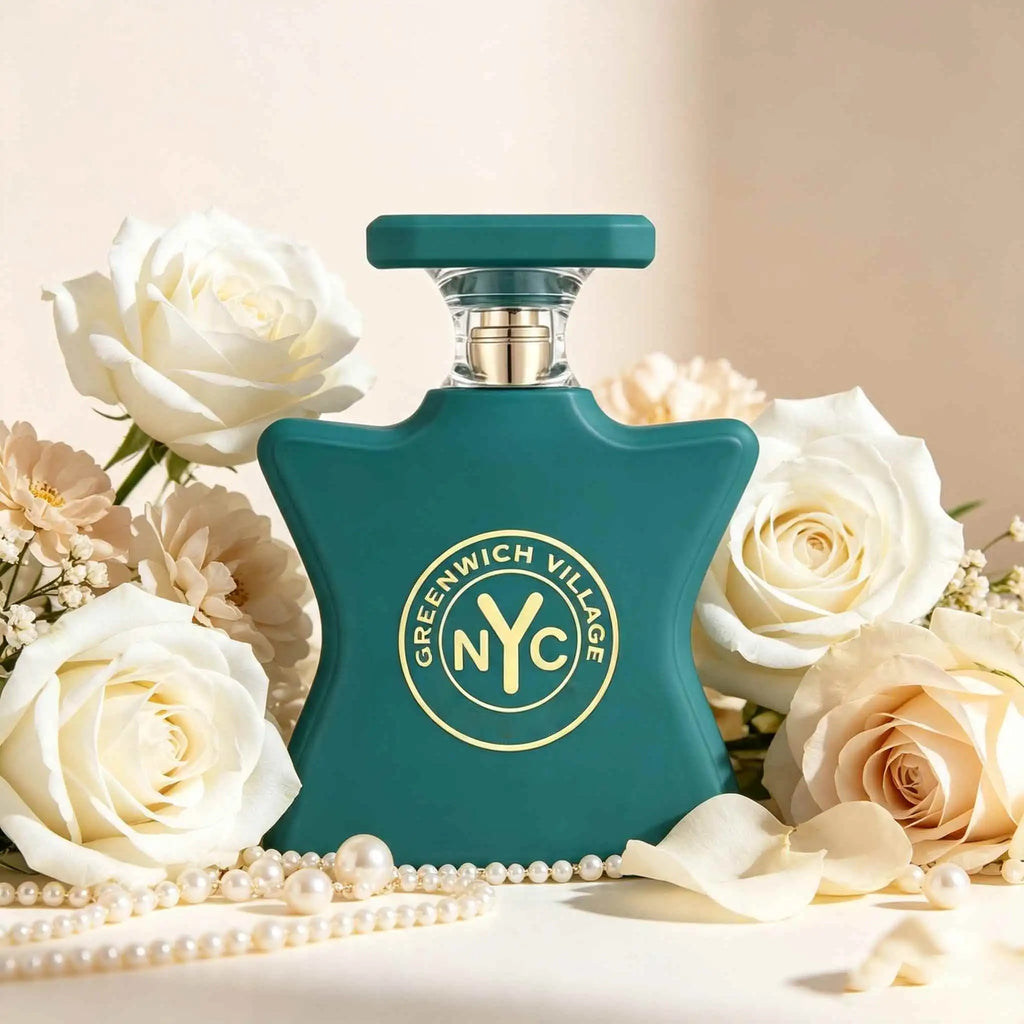 Greenwich Village EDP perfume opens with bright lychee‑citrus, elegant white floral heart, long‑lasting ambroxan‑vanilla‑oakmoss dry‑down. Long wear amber‑floral for men and women.