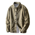 Autumn New Cargo Loose and Comfort 100% Cotton Jackets for Men Vintage Sense of Layering Streetwear Men Shirts AZ889