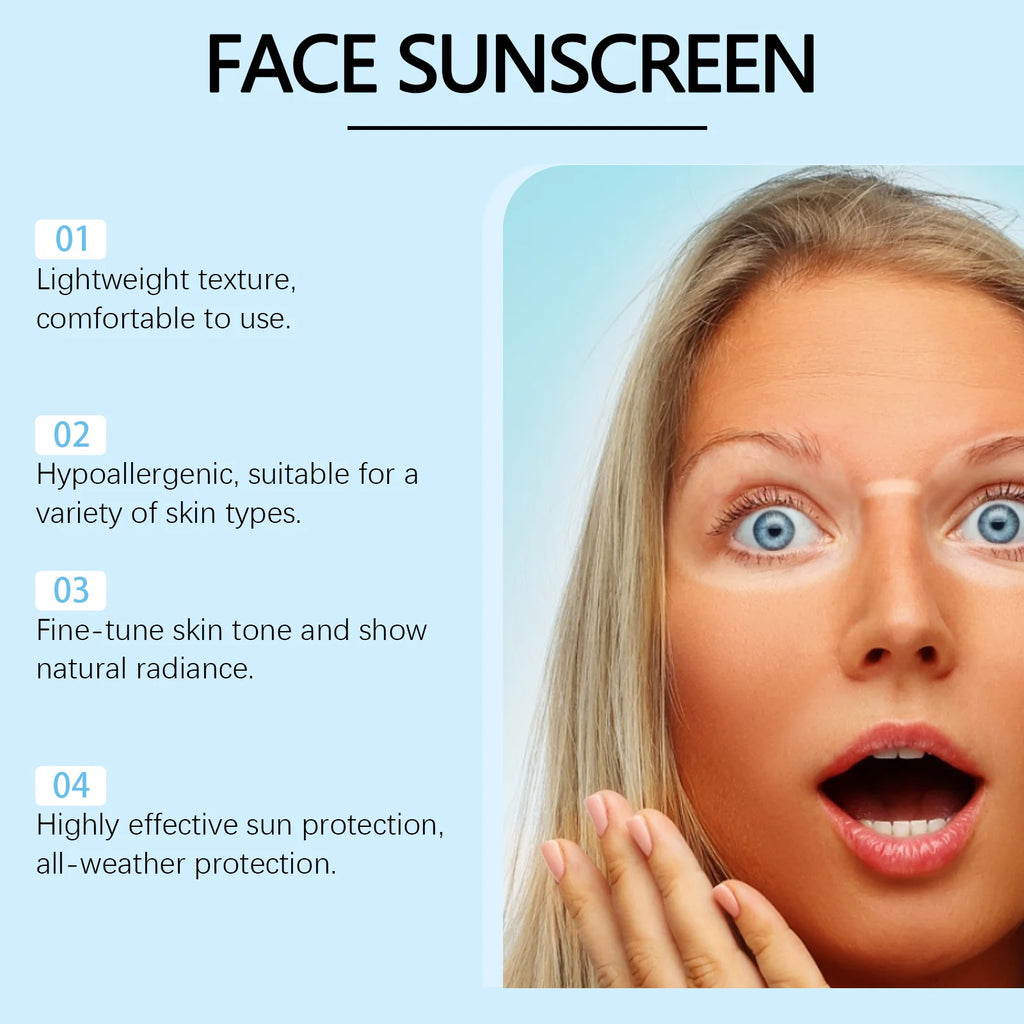 HOYGI Sunscreen Cream SPF 50+ Anti Oxidant Isolation Face Cream UV Blocking Moisturizing Sunblock Facial Body Protective Lotion