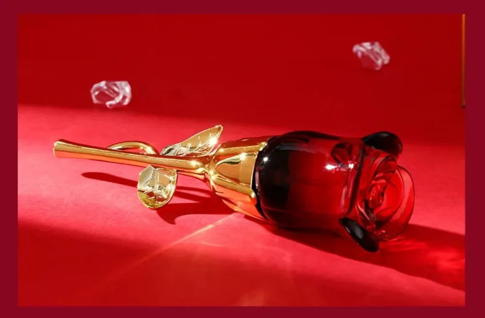 50ml Women EDP Perfume Midnight Rose Long Last Elegant Floral Fragrance Creative Red Rose Shaped Bottle Lady Romantic Gift