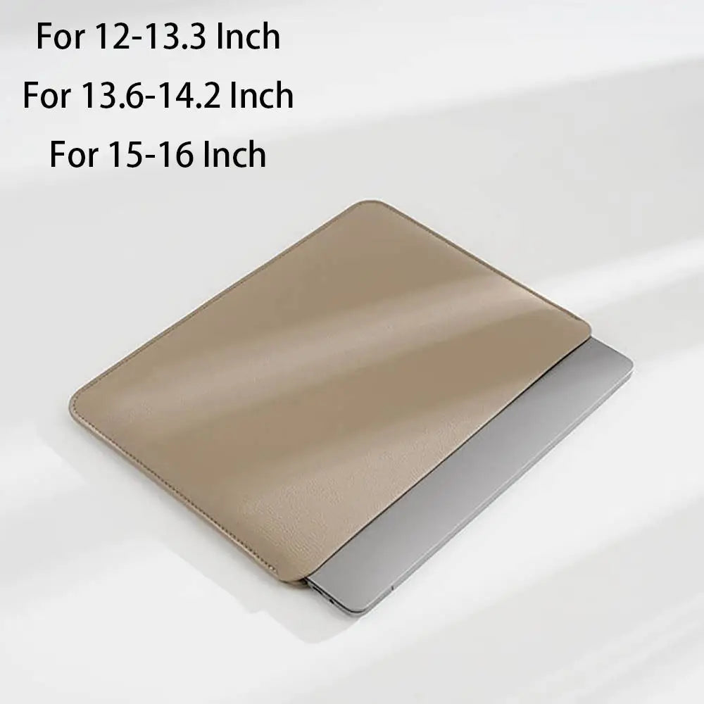 New PU Laptop Bag Shockproof Ultra Thin Laptop Sleeve Case Large Capacity Business Tablet Protective Pouch Laptop