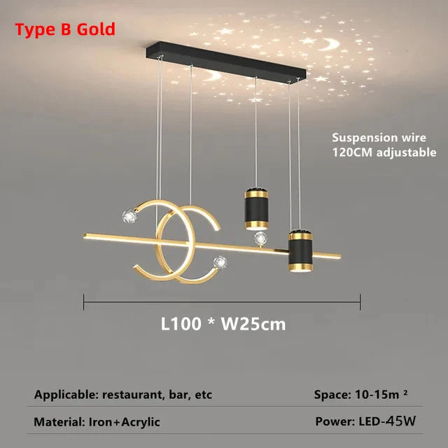 Modern Restaurant Pendant Lights LED Dining Tables Kitchens Ceiling Lights Modern Minimalist Hotels Bars Cafes Home Decor