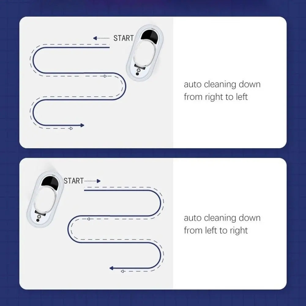 Remote Control Robot Glass Cleaner 3 Cleaning Modes Intelligent Navigation Window Cleaning Robot 10 Cleaning Cloths