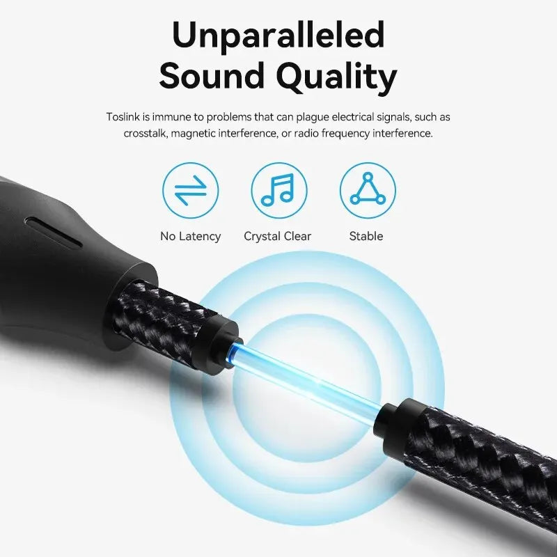 Vention Digital Optical Audio Cable Toslink SPDIF Coaxial Cable 1m 2m for Amplifiers Blu-ray Xbox 360 PS4 Soundbar Fiber Cable