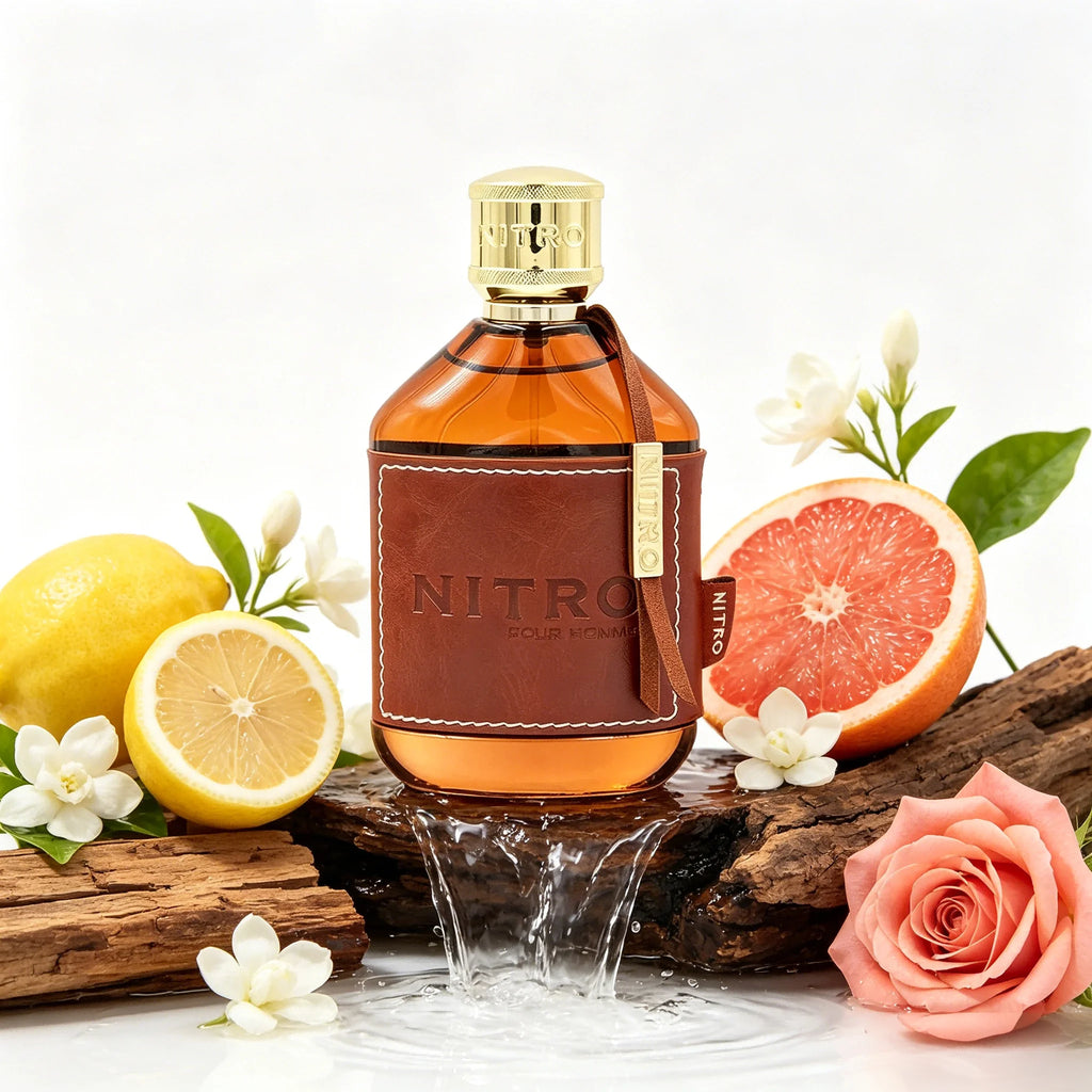 Dumont Nitro Pour Homme Eau De Parfum 3.4 Fl oz Classic Fruity Woody Floral Fragrance Luxurious Long Lasting Suitable for Daily Use and Various Occasions
