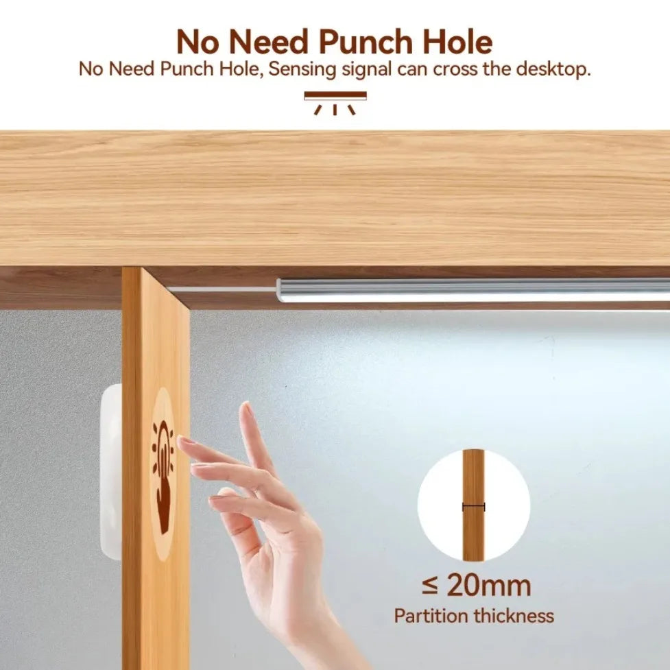 Sync Control Dimming Cabinet Light 1-6pcs LED Strip with Touch Sensor Switch for Kitchen Pantry Showcase Bedroom Closet Lighting