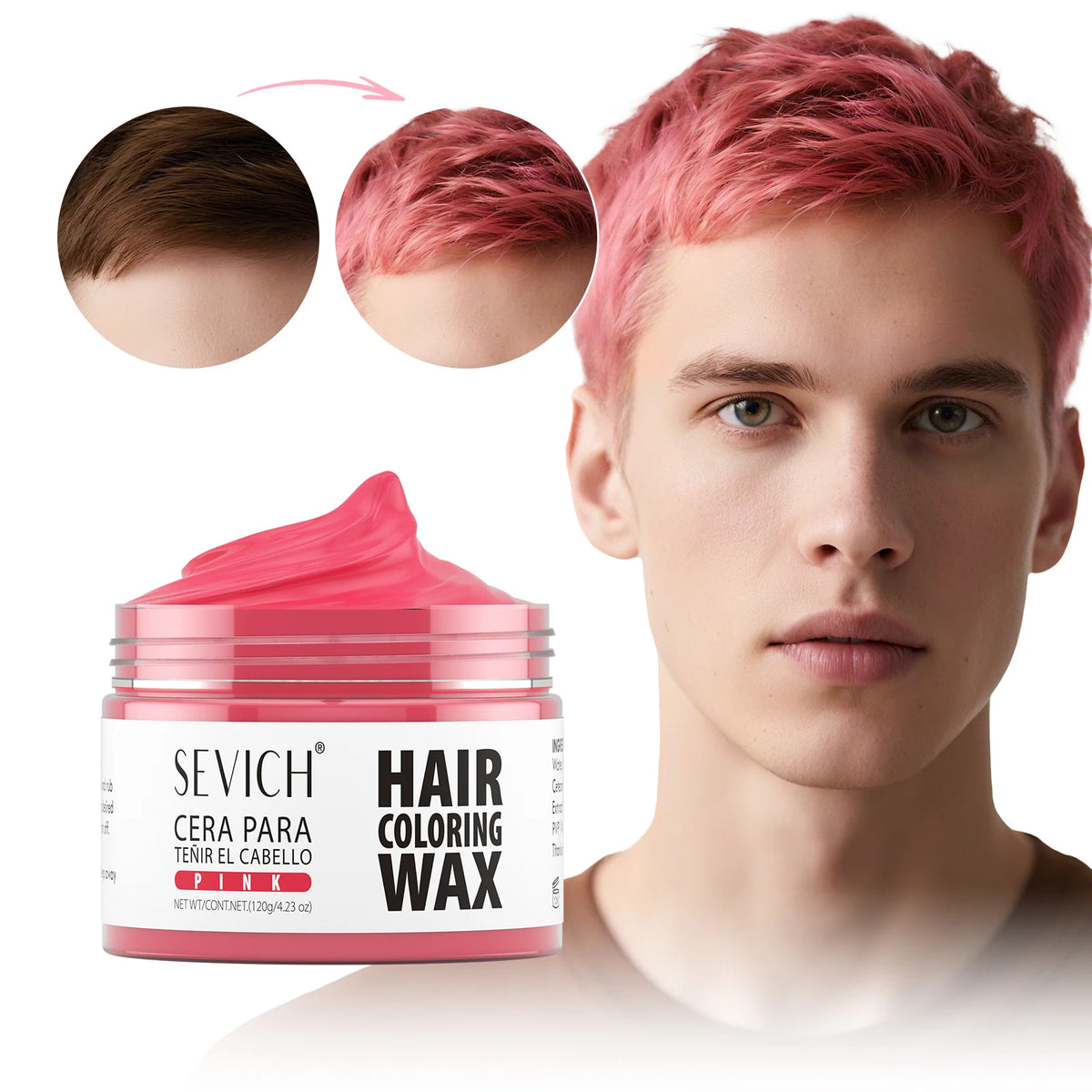 50g Disposable Hair Mud Wax 13-Color Hair Colouring Waxes Hairstyle Styling Paste for Men Women Teen Party Role Play Halloween