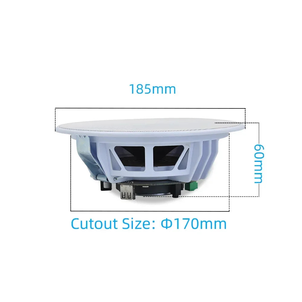 6inch Bluetooth Ceiling Speaker Home Theater Sound System Build-in Class D Amplifier Stereo Loudspeaker for Residential Hotel