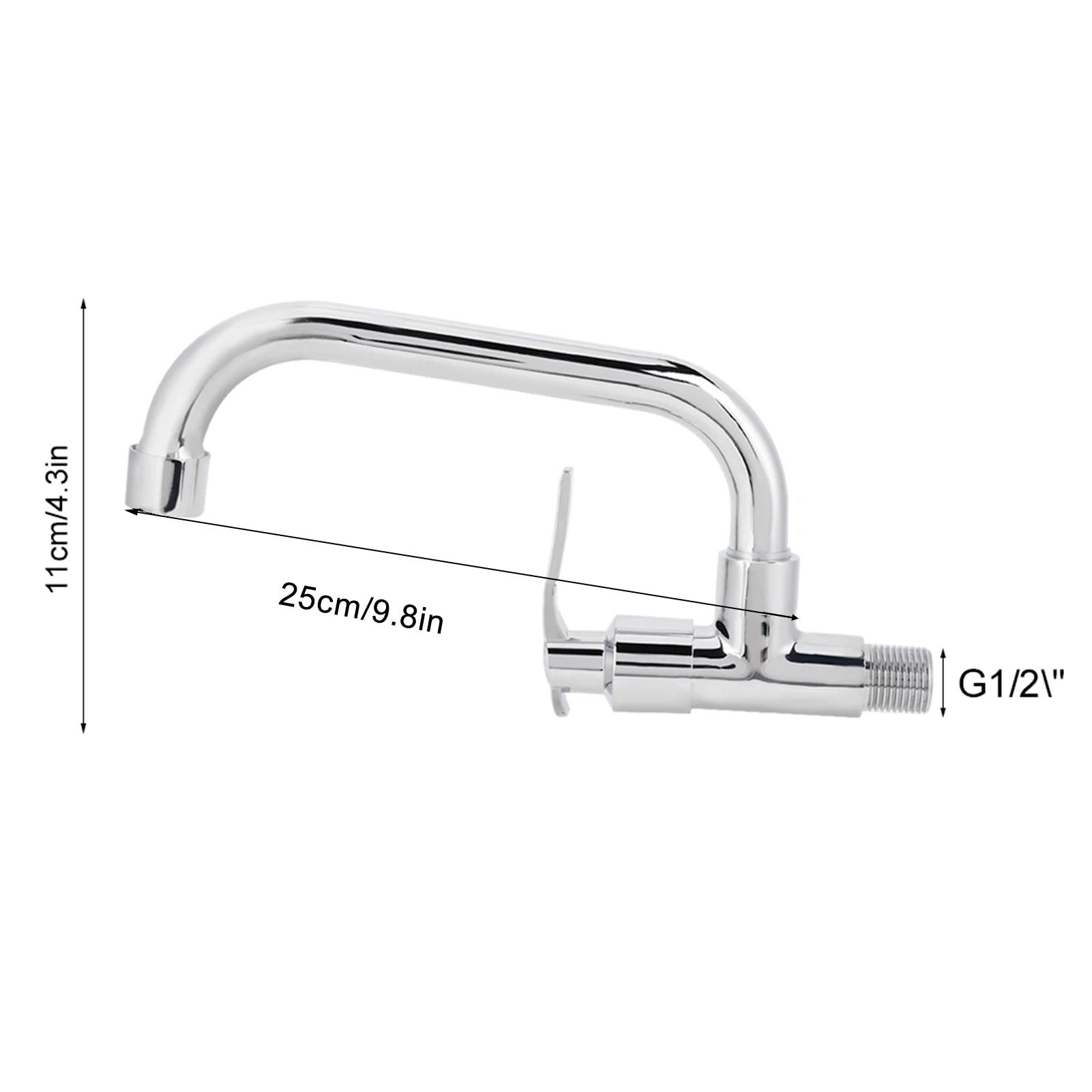 G1/2in Wall Mounted Single Cold Water Tap Sink Water Faucet for Home Kitchen Use  Water Faucet