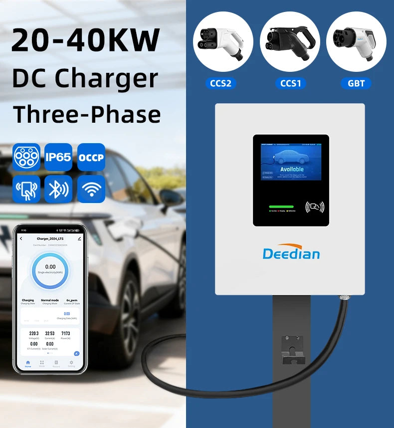 Charging Pile 20Kw 30Kw 40Kw DC Electric Vehicle Charger Ccs1 Ccs2 Gbt Household and Commercial Fast Charging Station Wifi