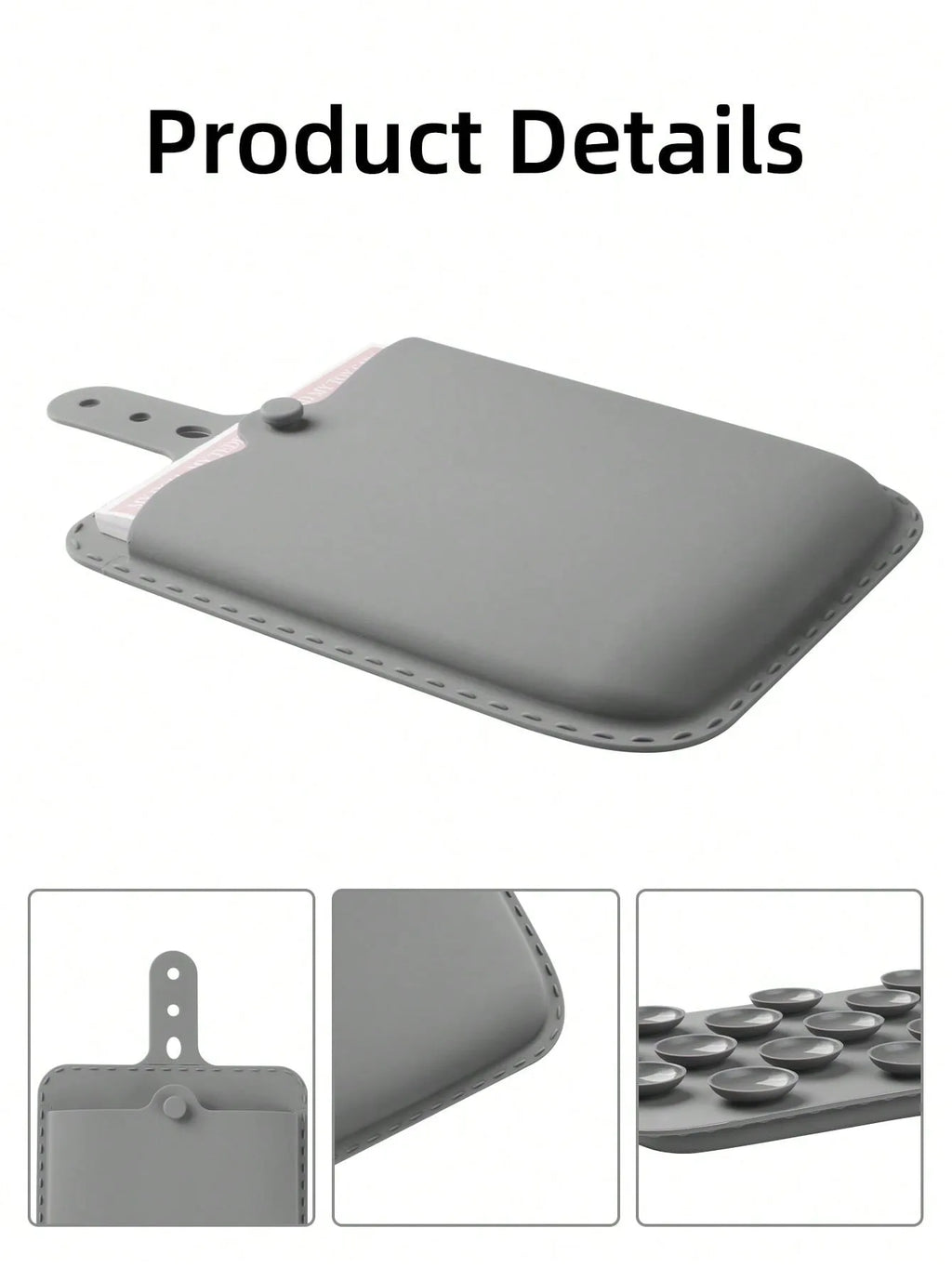 Adsorption Back Storage Bag For iPad Laptop Smooth Surface Reusable Cable/Mouse/Powerbank Pouch Elastic Tablet Accessories