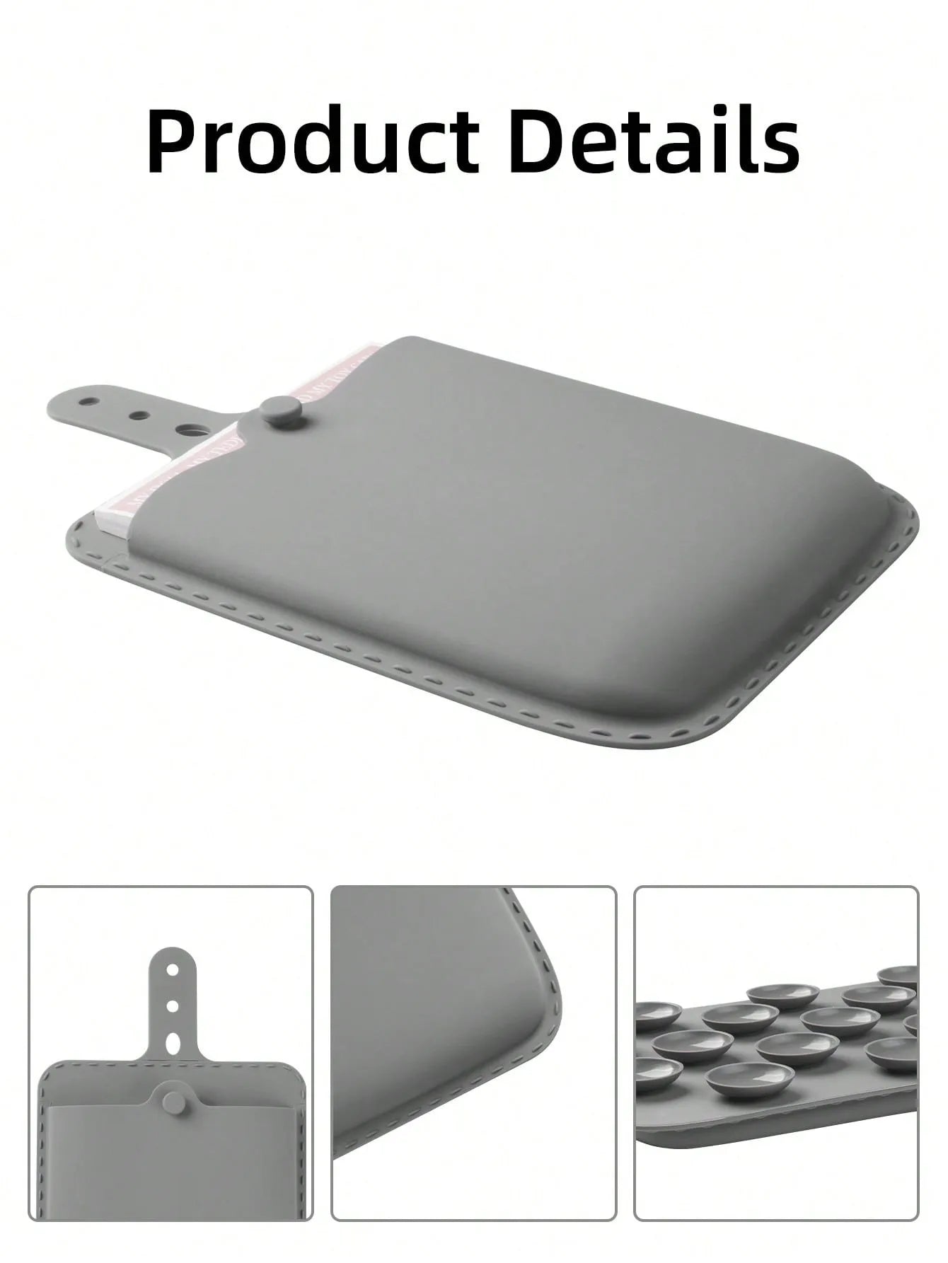 Adsorption Back Storage Bag For iPad Laptop Smooth Surface Reusable Cable/Mouse/Powerbank Pouch Elastic Tablet Accessories