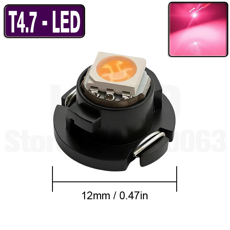 10pcs T3 T4.2 T4.7 T5 LED Car light Bulb Luces LED Para 1 LEDs 2835 5050 SMD Auto Interior Side light