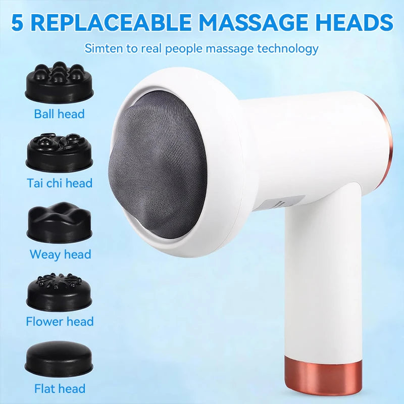 Wireless Massage Gun Body Massager Neck Back Neck Shoulder Body Sculpting Machine Fat Pushing Cellulite Slimming Massage Device