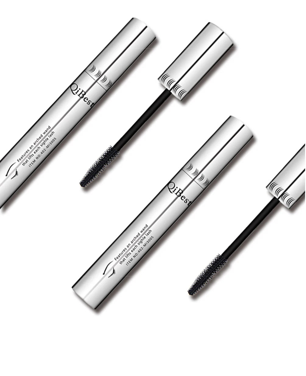 QIBEST 4D Silk Fiber Eyelash Mascara Waterproof Black Mascara For Eyelash Extension Thick Lift Lengthening Lasting Makeup Rimel