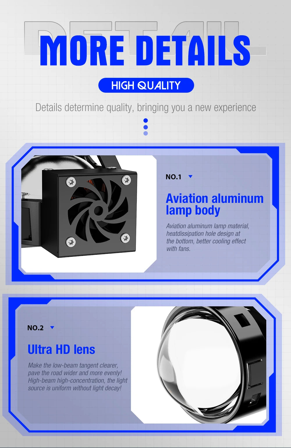 Hot Sale Xenplus High Quality Car Headlamp Lp37 180w 50000lm 6500k Ip68 Big Power Super Bright Bi Led Headlight Projector