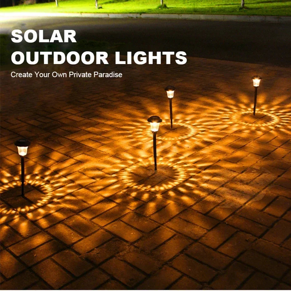 Solar Light Outdoors New Garden Lamps Powered Waterproof Landscape Path for Yard Backyard Lawn Patio Decorative LED Lighting