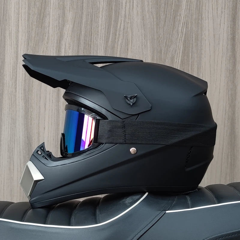 Professional motorcycle off-road helmet with free goggles, off-road bike ATV Quad DH racing protective helmet Casco