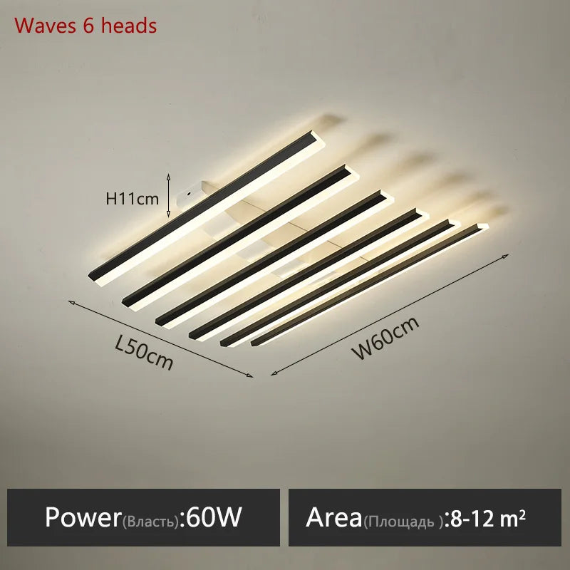 Modern Living Room Lamps Ceiling Light Interior Decoration for Home House LED Lamps for Bedrooms Linear Ceiling Light Home Lamp