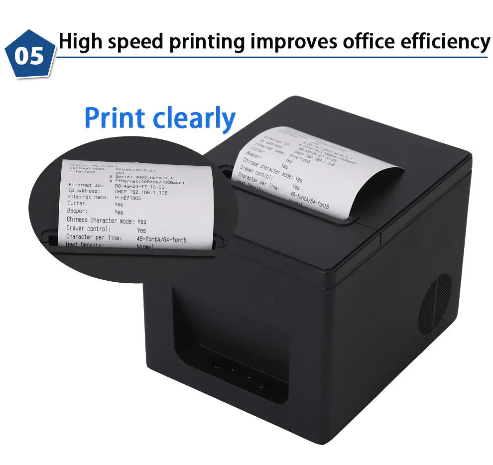ATU&UTV80mm Desktop Thermal Printer Suitable Pharmacy Billing Station