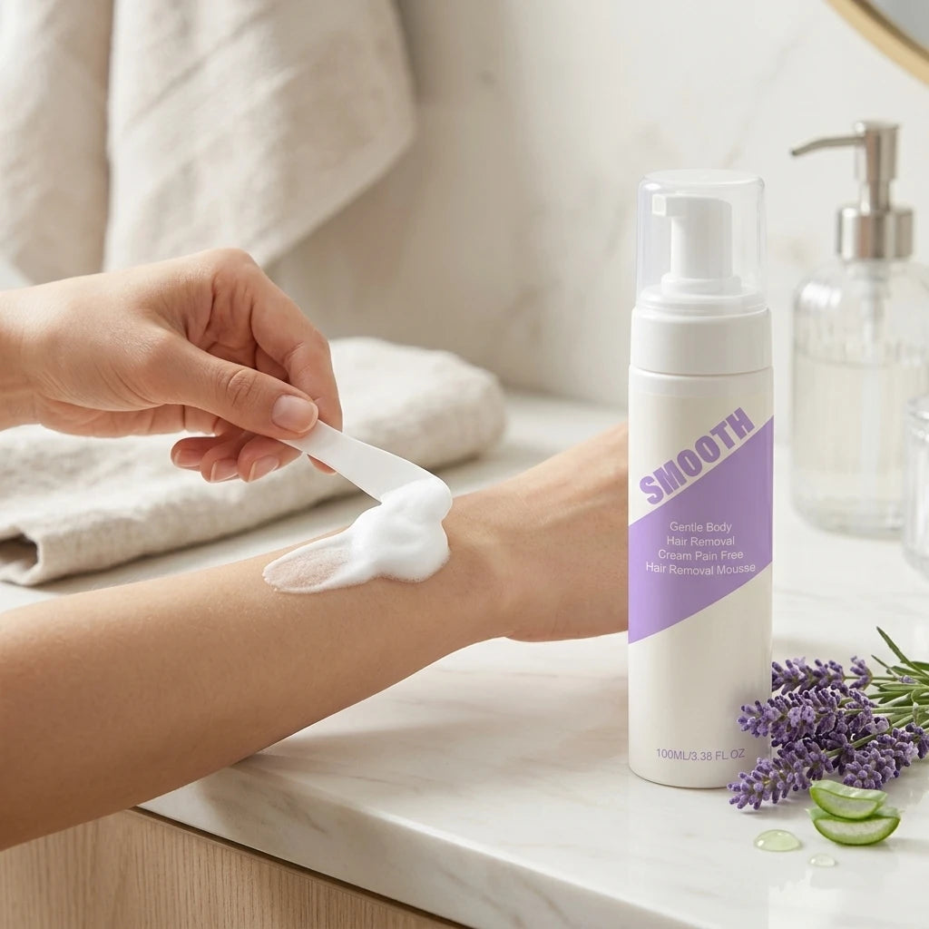 Hair Removal Mousse For Underarm Body Leg Sensitive Skin Fast-Acting Gentle Depilatory Soothing Painless Hair Removal Cream Set