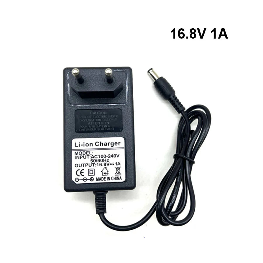 16.8V 1A Wall Adapter Charger for Massage Gun Intelligent 18650 Lithium Li-on Battery Power Charger 5.5*2.1mm