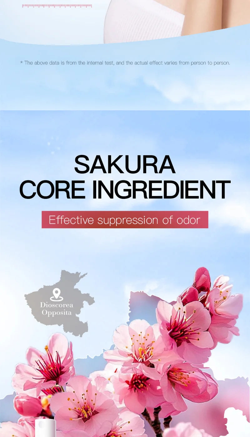 SADOER Cherry Blossom Fragrance Spray Long Lasting Light Scent Alcohol-Free Refreshing Portable Fragrance for Women Daily Office