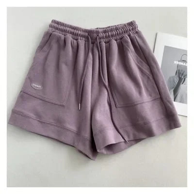 2026 Women's Comfortable Loose Wide-legged Drawstring A Pants Slim Waist Slim Fit Casual Home Versatile Sports Shorts