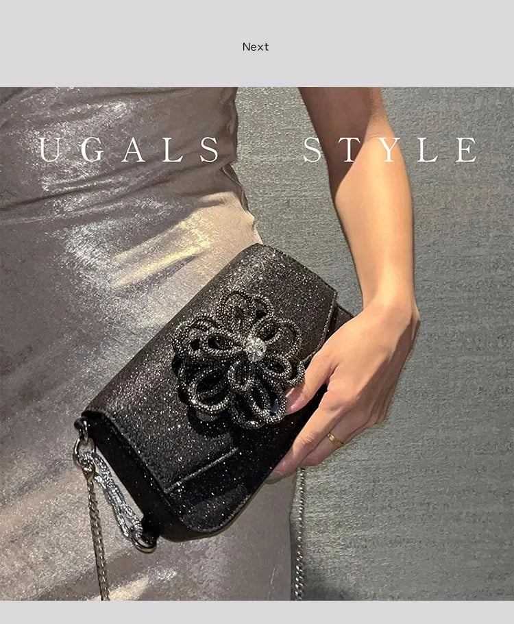 Bling Shiny Clutch Purse For Wedding Party Women Handbag Luxury Glitter Rhinestones Diamond Evening Bag Female Crossbody Bag