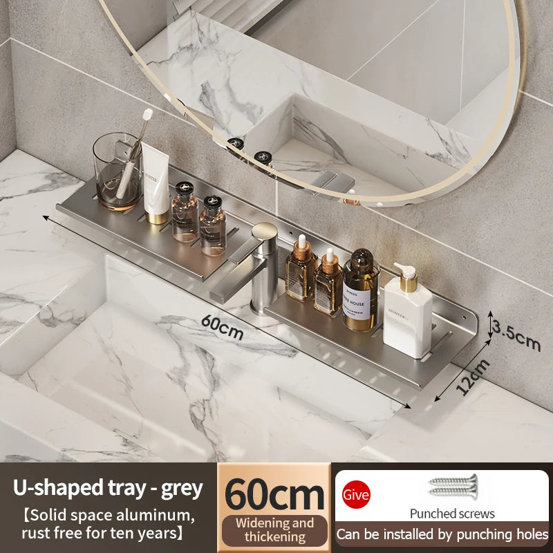 Faucet Storage Tray, Bathroom Storage Rack, Mirror Front Toilet, Washbasin, Washbasin, Bathroom Rack