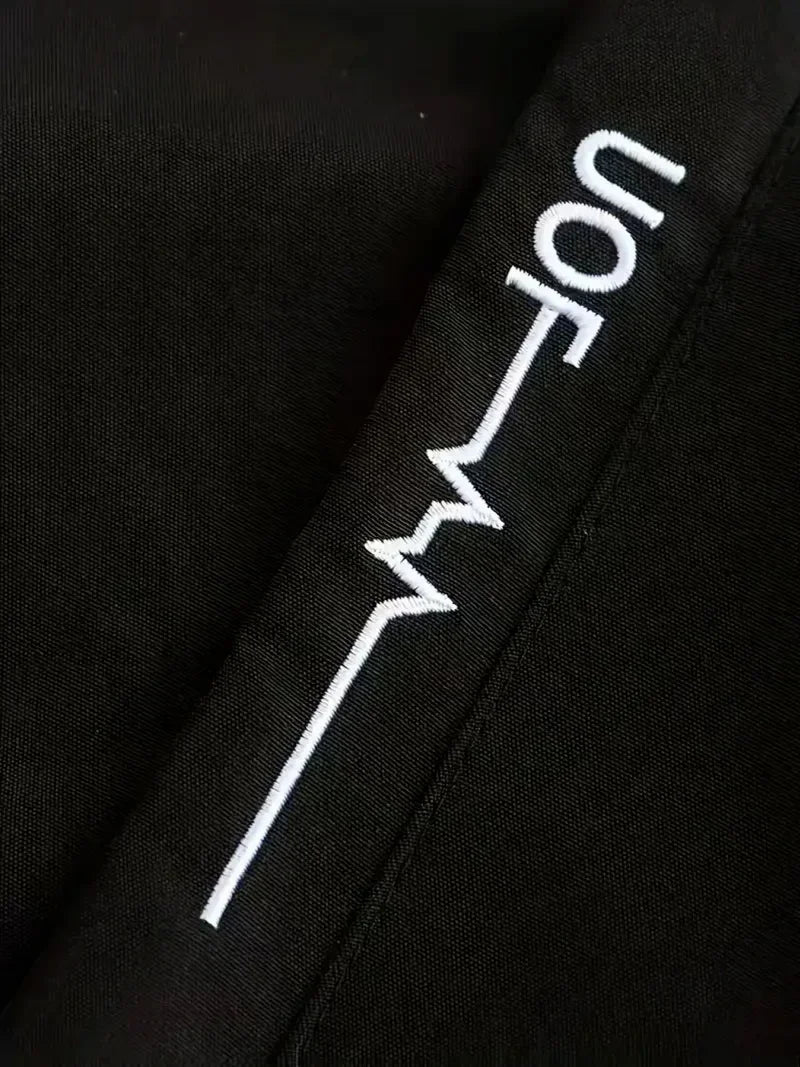 Men's Casual Hooded Jacket Spring Autumn Streetwear Zip up Loose Windbreaker for Outdoor Hiking Jogging Activewear