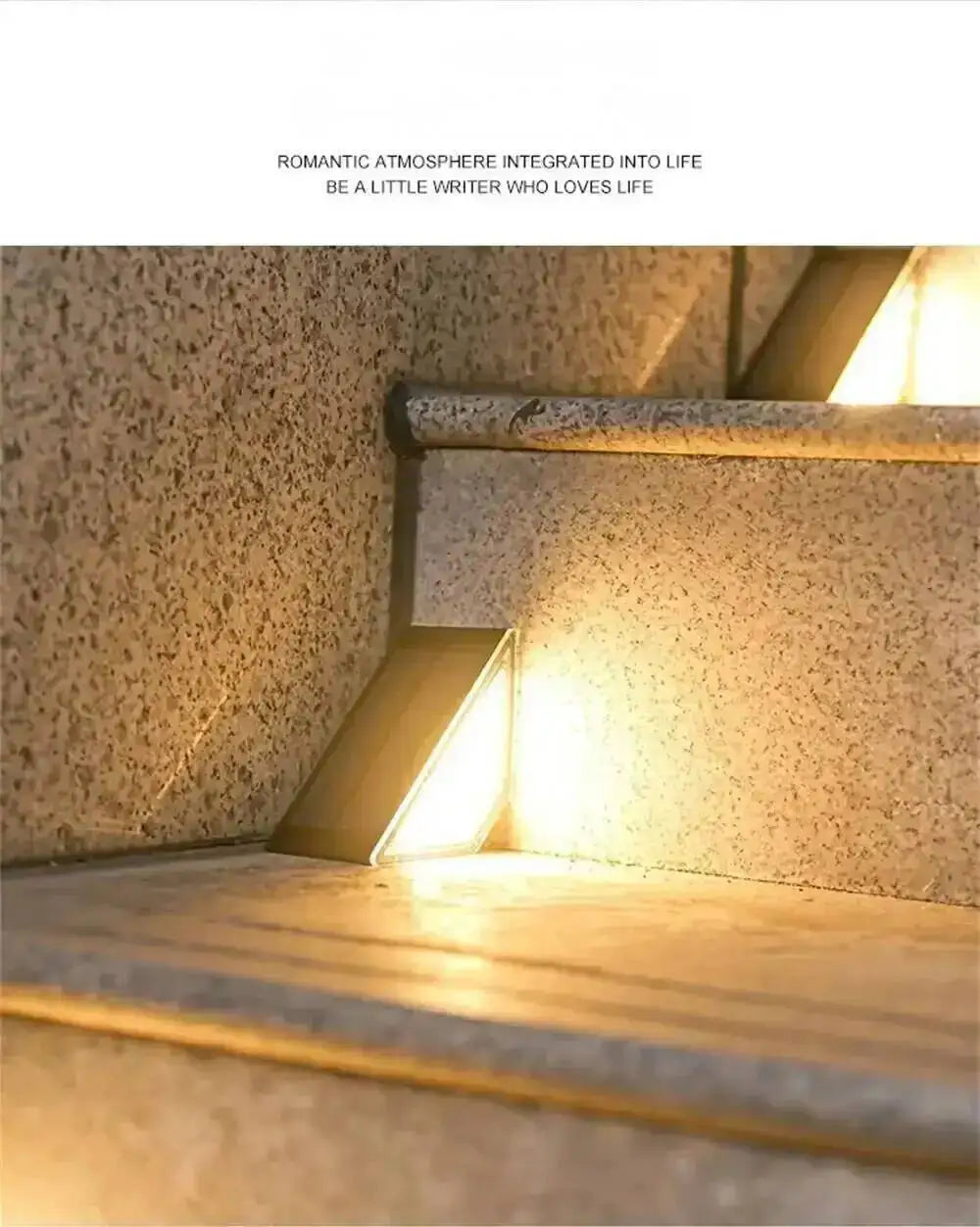 1-16PCS Solar Lights for Outdoors Stair Lamps Warm White LED Step Light, IP65 Waterproof Steps, Garden, Walkway, Stairs Path