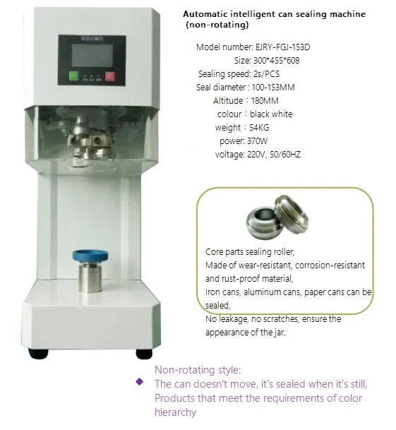Automatic Intelligent Non Rotating Can Sealer Soda Tin Can Seamer Bubble Tea Aluminum Can Sealing Machine