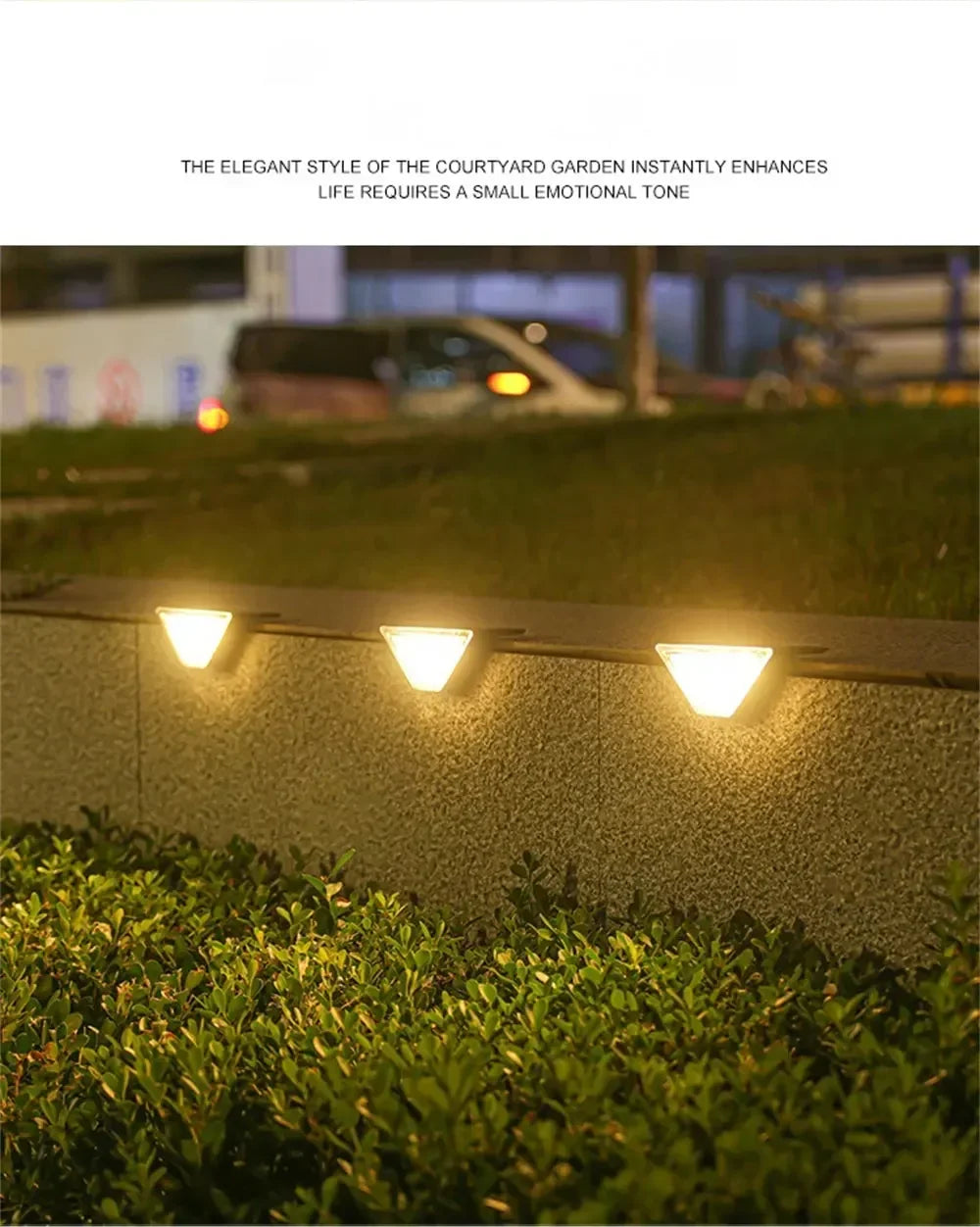 22/24LED Solar Stair Light, IP67 Waterproof Outdoor Step Light, Anti-theft Decorative Lamp for Garden Deck Front Porch Patio