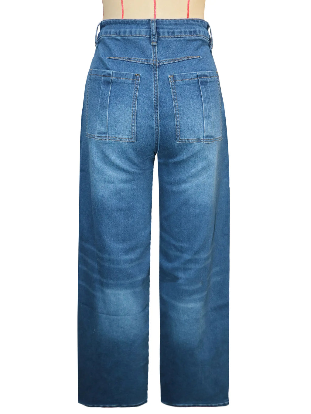 Fashion High Waist Denim Wide Leg Jeans for Women Detachable Skirt Layered Cargo Pocket Streetwear Baggy Jeans Denim Trousers