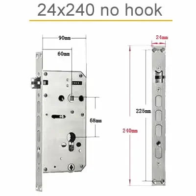 6068 304 Stainless Steel Security Door Lock Body Internal Gear Structure Anti Stuck for Smart Fingerprint Lock