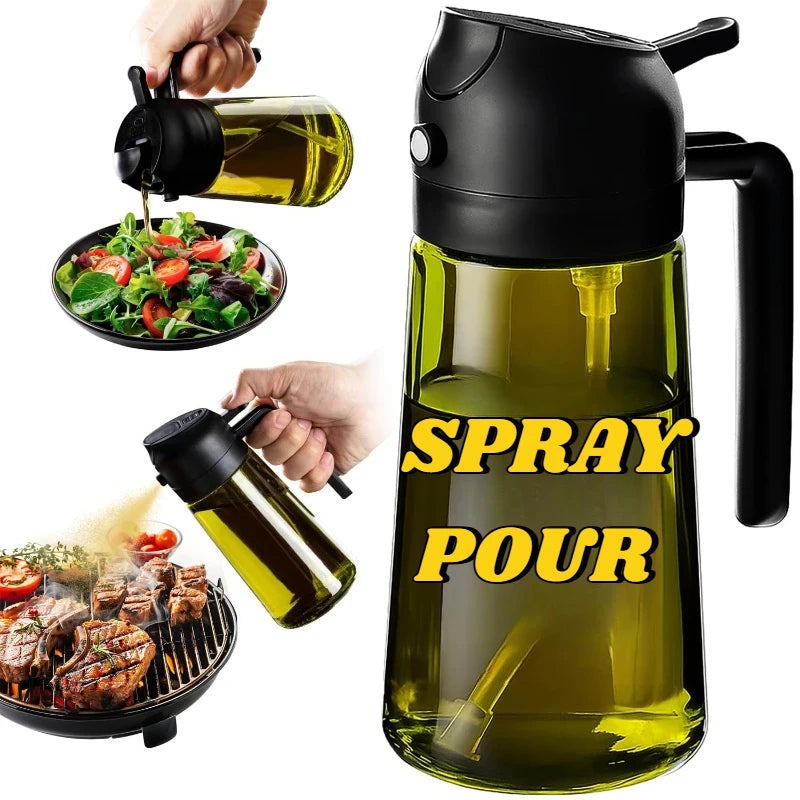 Oil Bottle Oil Spray for Cooking Household Kitchen Spray Olive Oil Barbecue Fat Control Food Grade Spray Pot Kitchen Gadgets