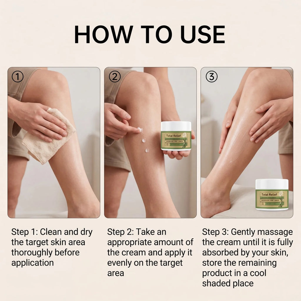 Magnesium Body Care Cream Deep Moisturizing Non Greasy Fast Absorbing Soothing Daily Skin Nourishing  Soothing Cream 50g