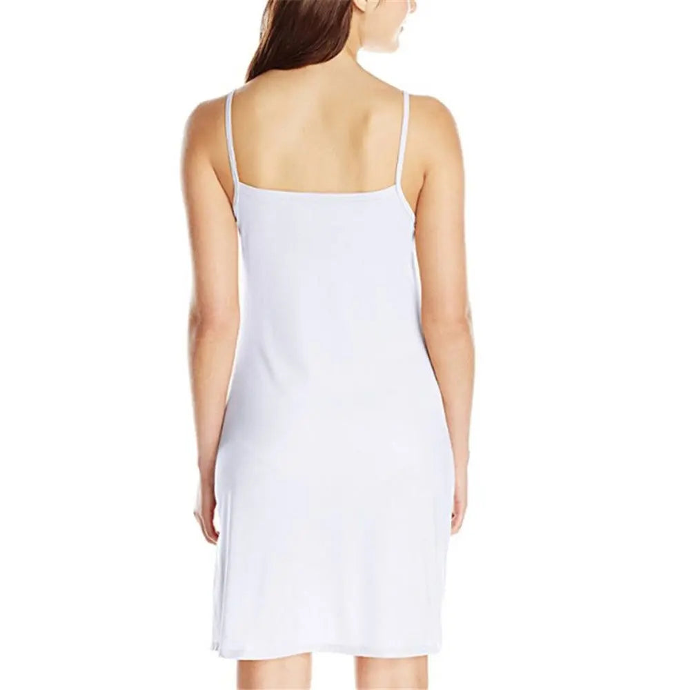 1PC Women Solid Color V Neck Backless Sling Dress Slip Under Dress Short Dress Summer Holiday Sleeveless Women Dress