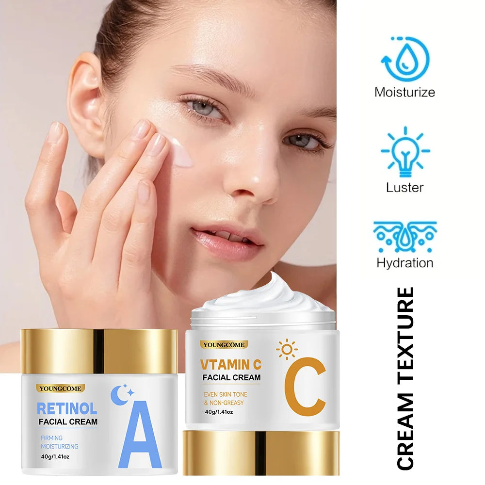 Face Essence Cream Set Moisturizer Gel Collagen Niacinamide - Anti Wrinkles Firming Repairing Hydrating Skin Care