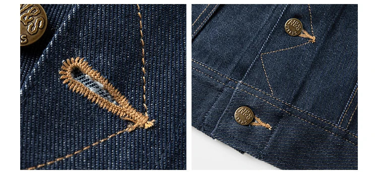 NON STOCK FLYERS Primary Color Left Oblique Anti-shrink Denim 101J Short Denim Jacket Retro Knight Jacket
