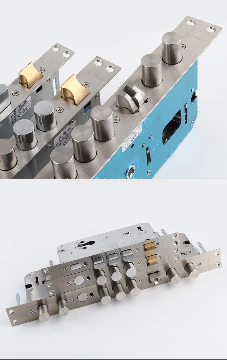 24x240 6068 Security Door Lock Body 304 Stainless Steel Internal Gear Structure Anti Stuck For Smart Fingerprint Lock