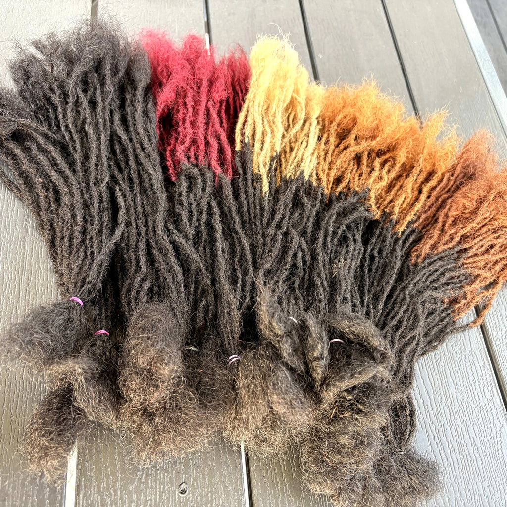 Colored 10inch 0.2cm Handmade Inter Loc Extension Human Hair Permanent Micro Locs Extensions Natural Looking Soft Sisterlocks