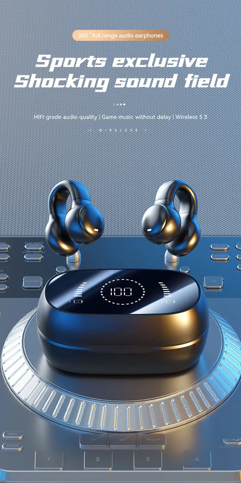 M47 Wireless Bluetooth Earbuds Headset Charging Noise Reduction Earphones for Smartphone Android Headphones Sport With Mic Free