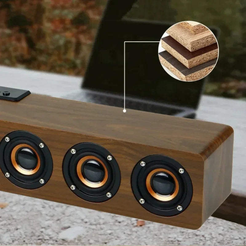 Home Theater Wireless Bluetooth Speaker TV Soundbar For TV Computers with Clock Alarm TF Fm Radio Sound System Caixa De Som