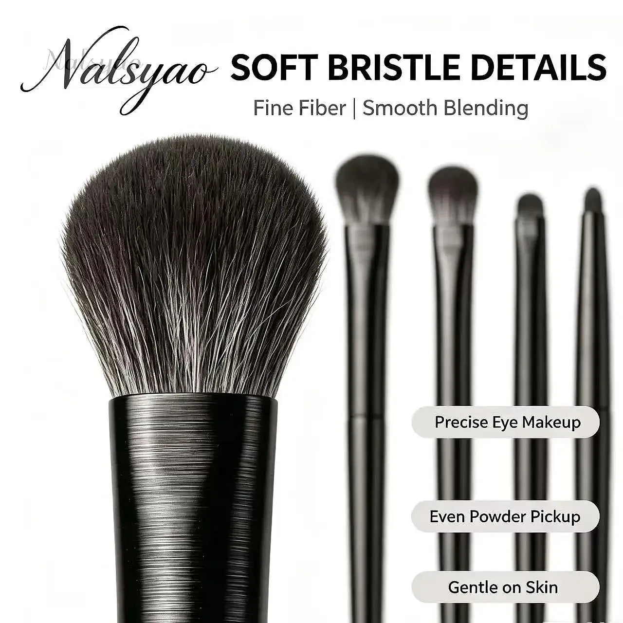 Makeup Brushes Set for Eyes – Natural Eyeshadow, Eyebrow, Contour, Eyeliner & Detail Blending Tools